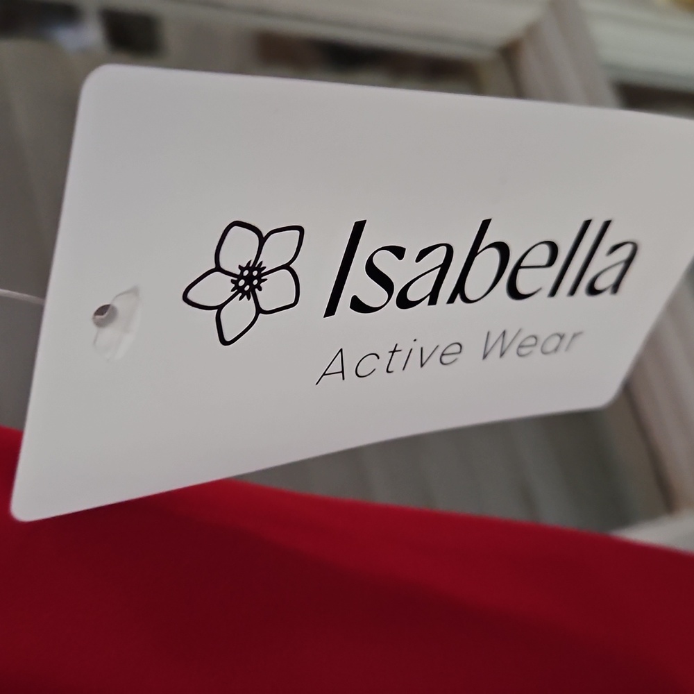 NWT Isabella Red Women's Tank Top With Built In Bra. Sz Large - Picture 3 of 6